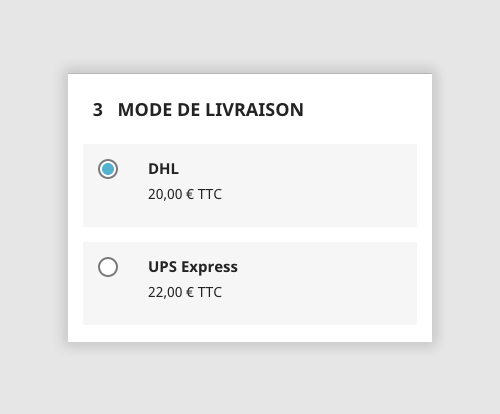 Selection de transporteur pour PrestaShop